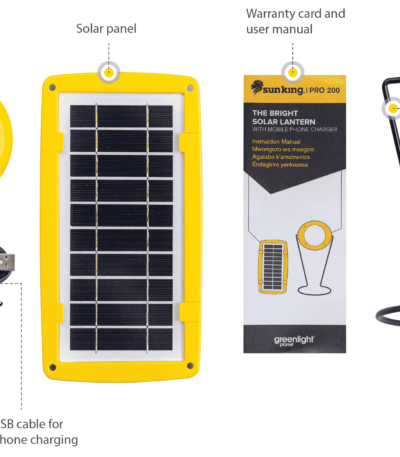 SunKing HomePlus Pro Solar Home System, 13Wp Panel, 38.4Wh Battery