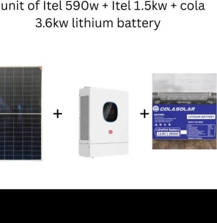 Itel Energy PowerHome Basic Solar Kit 3kW Inverter + 2.56kWh Battery + 4 Panels