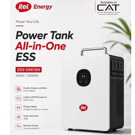 Itel Energy PowerTank 300 Solar Generator 300W Inverter + 256Wh LiFePO4 Battery