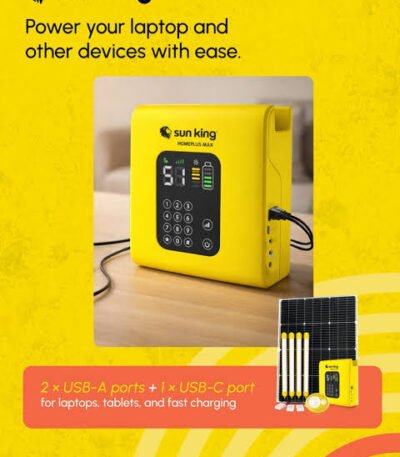 SunKing HomePlus Max Solar Home System, 80W Panel, 192Wh Battery