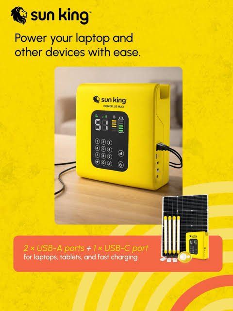 SunKing HomePlus Max Solar Home System, 80W Panel, 192Wh Battery