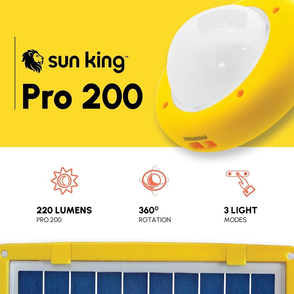 SunKing Home 200X Solar Home System, Smartphone Charging Solar Kit