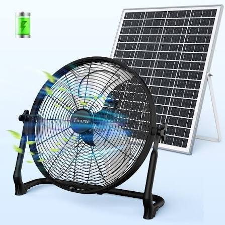 AKT Solar Fan 18-inch rechargeable solar fan