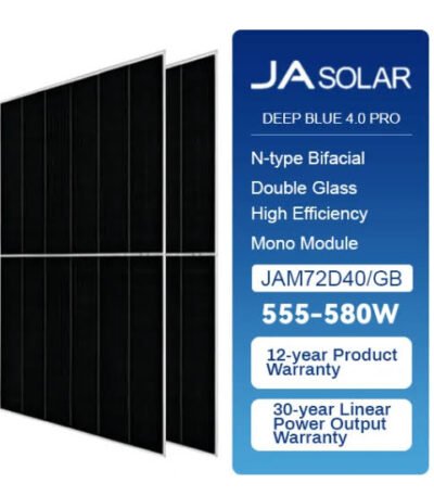 JA SOLAR JAM78D40-650/MB 650W N-Type Bifacial Double Glass Module