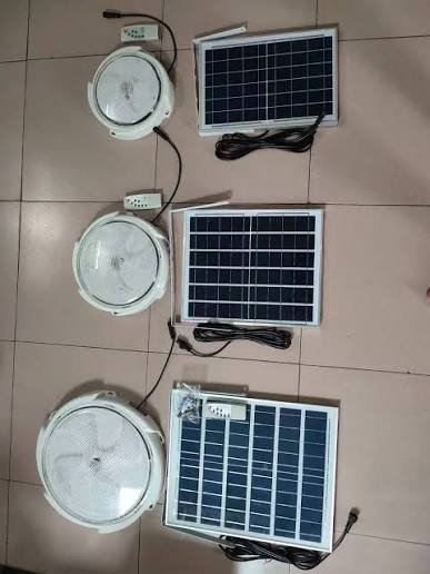 SUKHIG Solar DC Fan Kit with panel and battery