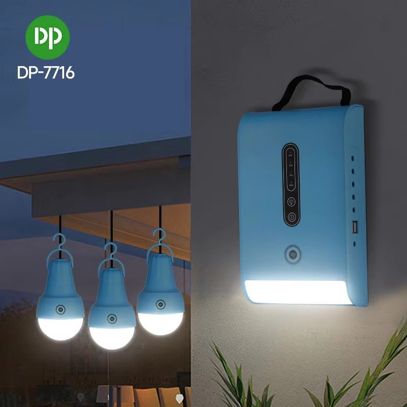 imgi_153_Hdc60b600dba0481885722708153b42f0N DP DP-SK01 Solar Home Kit solar panel, battery and bulbs - Image 1