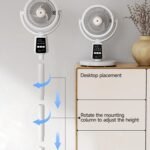 DP DP-7627 Solar Rechargeable Fan with LED light and solar panel