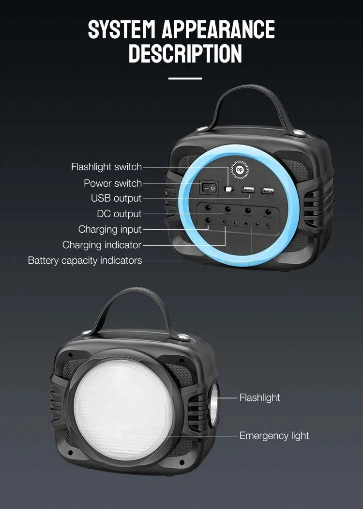 imgi_178_Solar-lighting-system-DP-7718-detail-6 DP DP-7734 Solar Utility Power Kit 12000mAh battery - Image 1