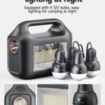 DP DP-7737 Solar Portable Lighting Kit 12000mAh battery