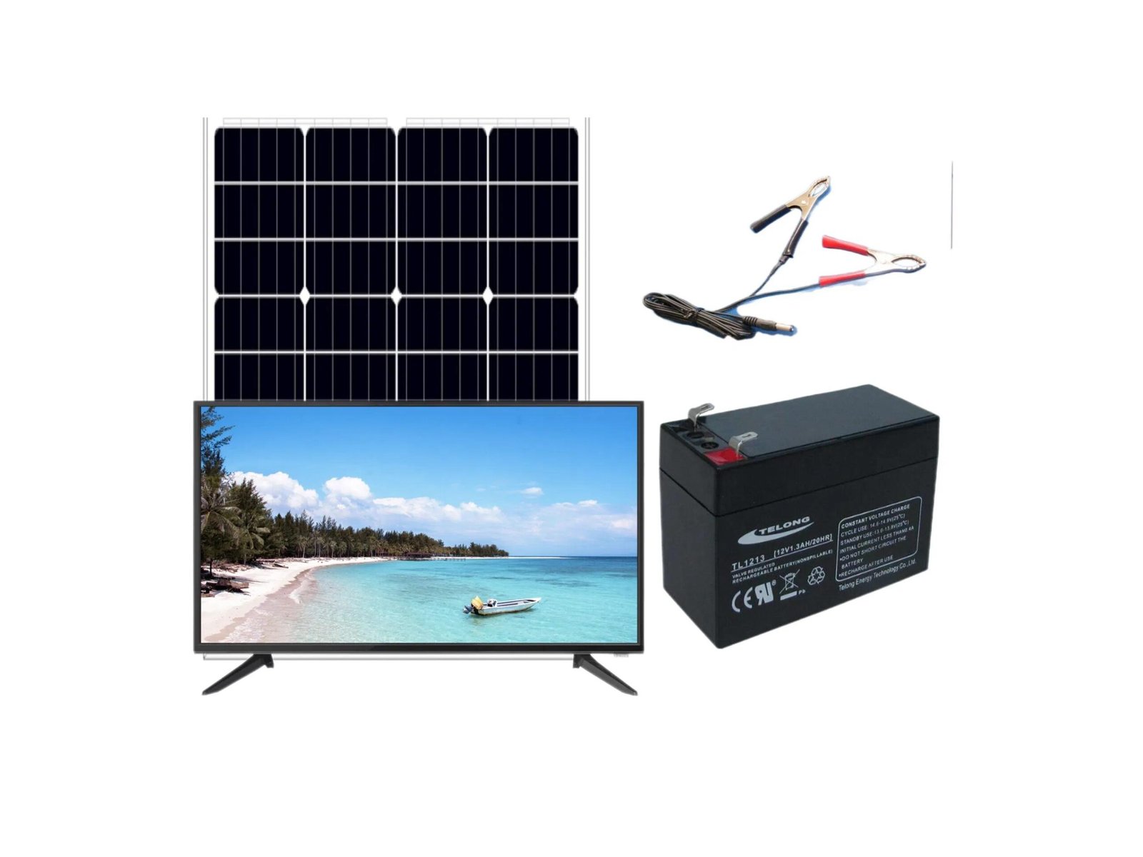 mhg LUTIAN Solar Television Kit 24-inch Solar TV System - Image 1